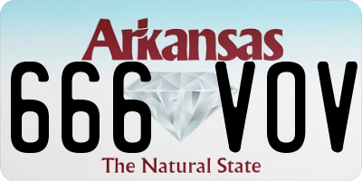 AR license plate 666VOV