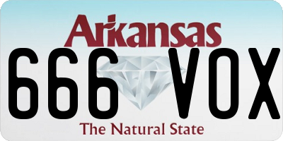 AR license plate 666VOX