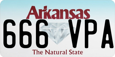 AR license plate 666VPA