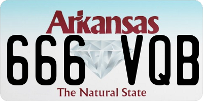 AR license plate 666VQB