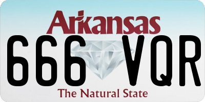 AR license plate 666VQR