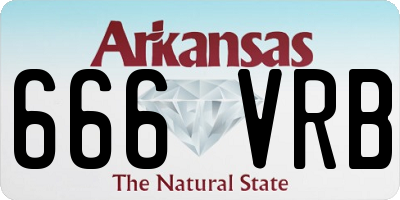 AR license plate 666VRB