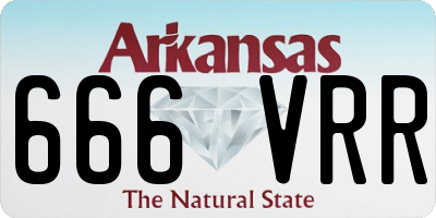 AR license plate 666VRR