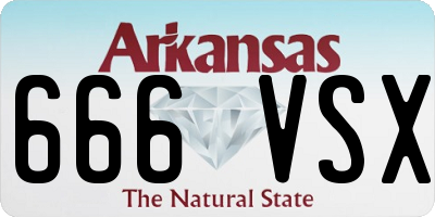 AR license plate 666VSX