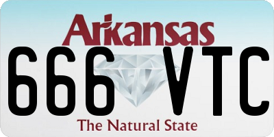 AR license plate 666VTC
