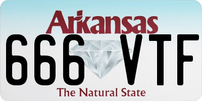 AR license plate 666VTF