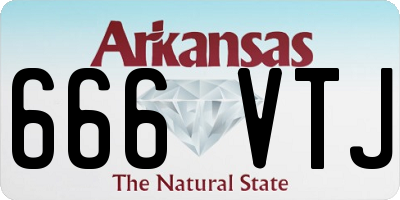 AR license plate 666VTJ