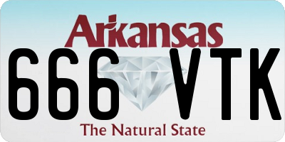 AR license plate 666VTK