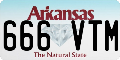 AR license plate 666VTM