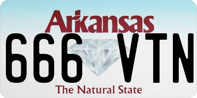 AR license plate 666VTN
