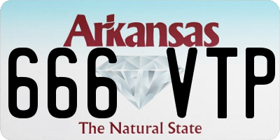 AR license plate 666VTP