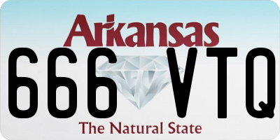 AR license plate 666VTQ
