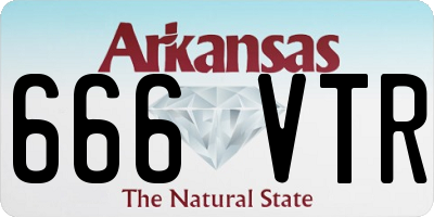 AR license plate 666VTR