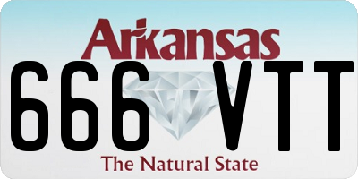 AR license plate 666VTT