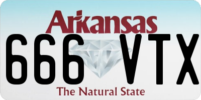 AR license plate 666VTX