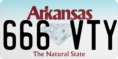 AR license plate 666VTY