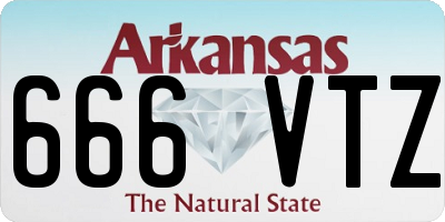 AR license plate 666VTZ