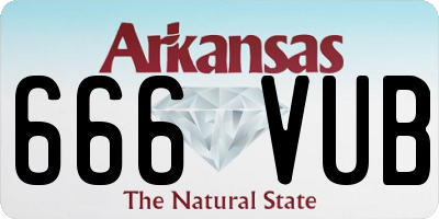 AR license plate 666VUB