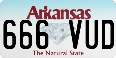 AR license plate 666VUD