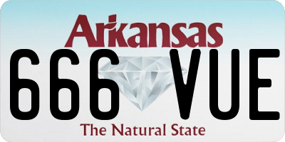 AR license plate 666VUE