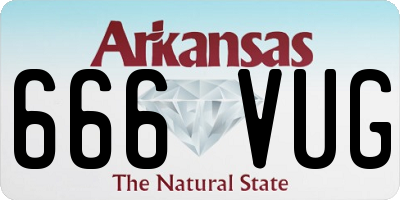 AR license plate 666VUG