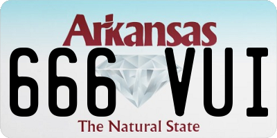 AR license plate 666VUI
