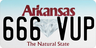 AR license plate 666VUP