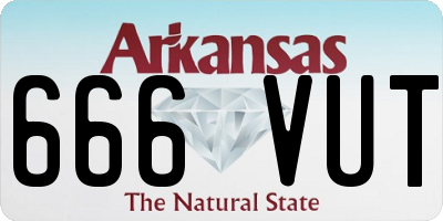 AR license plate 666VUT