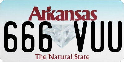AR license plate 666VUU