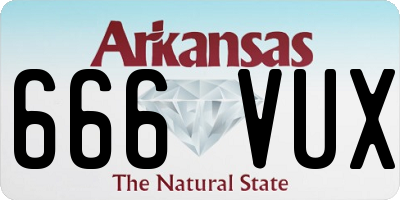 AR license plate 666VUX