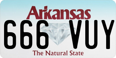 AR license plate 666VUY