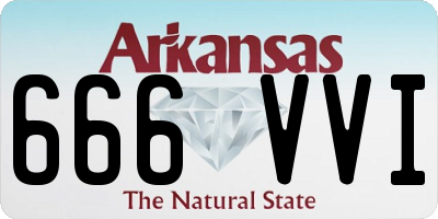 AR license plate 666VVI