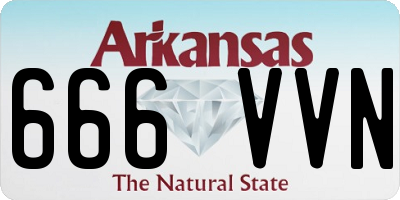 AR license plate 666VVN