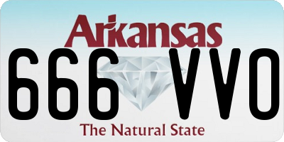AR license plate 666VVO