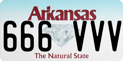 AR license plate 666VVV