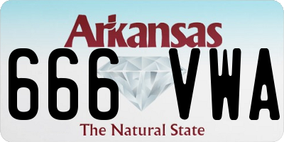AR license plate 666VWA