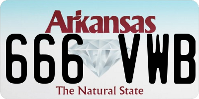 AR license plate 666VWB
