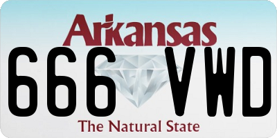 AR license plate 666VWD