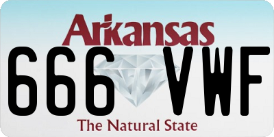 AR license plate 666VWF