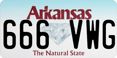 AR license plate 666VWG