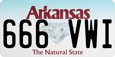 AR license plate 666VWI