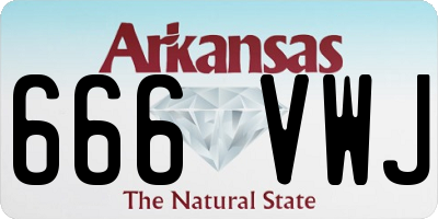 AR license plate 666VWJ