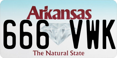 AR license plate 666VWK