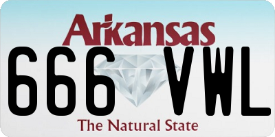 AR license plate 666VWL
