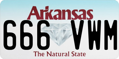 AR license plate 666VWM
