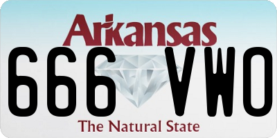 AR license plate 666VWO