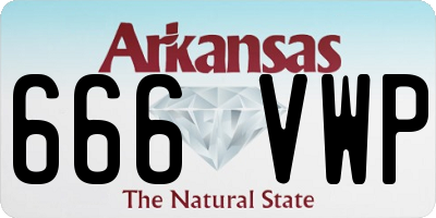 AR license plate 666VWP
