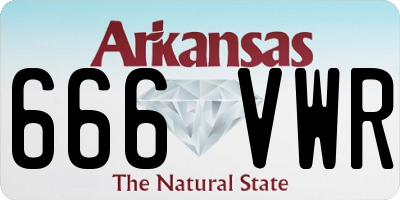 AR license plate 666VWR