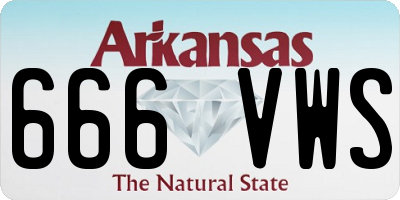 AR license plate 666VWS