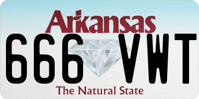 AR license plate 666VWT